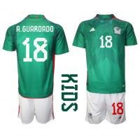 Mexiko Andres Guardado #18 Domáci Detský futbalový dres MS 2022 Krátky Rukáv (+ trenírky)